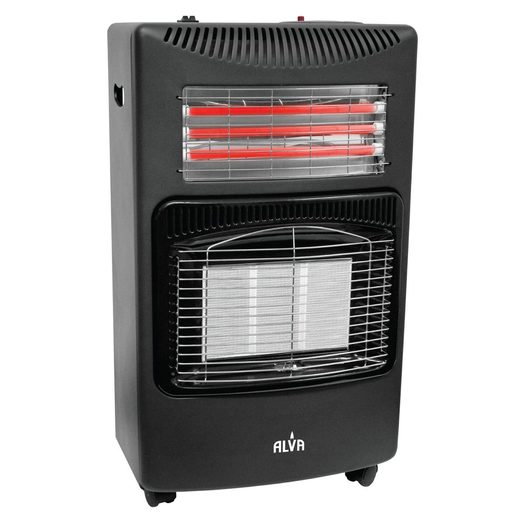 ALVA - Infrared Radiant Gas & Electric Dual Indoor Heater + Cadac 9kg Gas Cylinder (Combo)